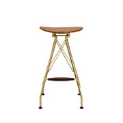 Whiskey pu & gold bar stool by Acme additional picture 3