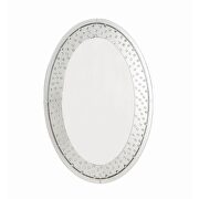 Crystals wall accent mirror in oval shape by Acme additional picture 2