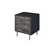Black & champagne accent table by Acme additional picture 2