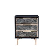Black & champagne accent table by Acme additional picture 3