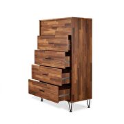 Walnut chest w 5 drawers by Acme additional picture 3