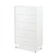 White chest w 5 drawers by Acme additional picture 2