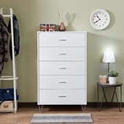 White chest w 5 drawers by Acme additional picture 5