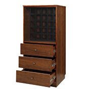 Walnut finish wine cabinet by Acme additional picture 3