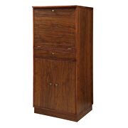 Walnut finish tall wine cabinet by Acme additional picture 3