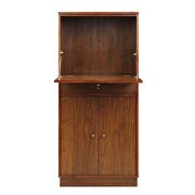 Walnut finish tall wine cabinet by Acme additional picture 6