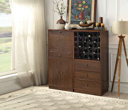 Walnut finish tall wine cabinet by Acme additional picture 9