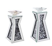 Faux stones inlay accent candleholder/ set of 2 by Acme additional picture 2