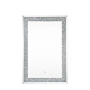 Faux diamonds led wall mirror w/ led side light by Acme additional picture 3