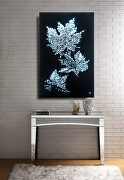 Smoky glass & faux crystal accent wall decor w/ led by Acme additional picture 2