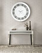 Mirrored & faux diamonds round shape wall clock by Acme additional picture 2