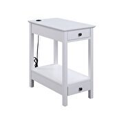 White finish side table by Acme additional picture 2