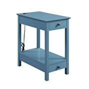 Teal finish side table by Acme additional picture 2