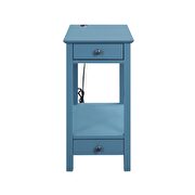 Teal finish side table by Acme additional picture 3