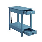 Teal finish side table by Acme additional picture 4