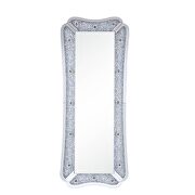 Faux diamonds accent standing mirror w side lights by Acme additional picture 2