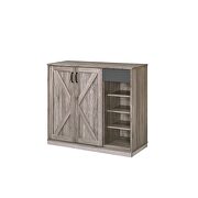 Rustic gray oak finish shoe cabinet by Acme additional picture 2