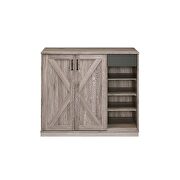 Rustic gray oak finish shoe cabinet by Acme additional picture 3