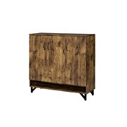 Salvage oak finish shoe cabinet by Acme additional picture 2