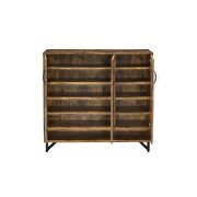 Salvage oak finish shoe cabinet by Acme additional picture 4