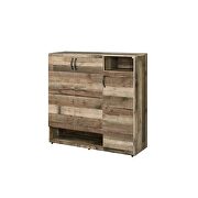 Rustic wood gray oak finish shoe cabinet by Acme additional picture 2