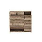 Rustic wood gray oak finish shoe cabinet by Acme additional picture 3