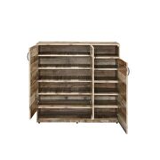 Rustic wood gray oak finish shoe cabinet by Acme additional picture 4