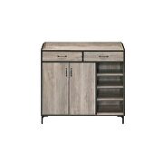Rustic gray finish shoe cabinet by Acme additional picture 3