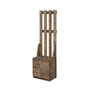 Weathered oak finish hall tree by Acme additional picture 2