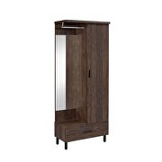 Rustic walnut finish hall tree by Acme additional picture 2