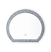 Faux diamonds half-circle mirror with led lights additional photo 2 of 2