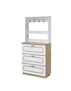 Light oak & white finish shoe cabinet by Acme additional picture 2