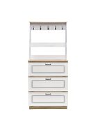 Light oak & white finish shoe cabinet by Acme additional picture 4