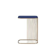 Blue top & gold finish metal base accent table by Acme additional picture 3