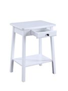 White finish rectangular top accent table by Acme additional picture 3