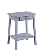 Gray finish rectangular top accent table by Acme additional picture 2