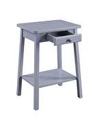 Gray finish rectangular top accent table by Acme additional picture 3