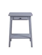 Gray finish rectangular top accent table by Acme additional picture 4