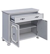 Gray finish double door cabinet with 2 tier shelves inside by Acme additional picture 3