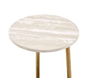 Natural & champagne finish modern and minimalist design accent table by Acme additional picture 4