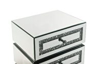 Mirrored & faux diamonds brilliant accent table by Acme additional picture 4