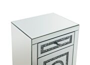 Mirrored & faux diamonds glam style accent table by Acme additional picture 4