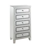 Faux diamonds cabinet w/ five storage drawers by Acme additional picture 2