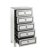 Faux diamonds cabinet w/ five storage drawers by Acme additional picture 3
