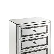 Faux diamonds cabinet w/ five storage drawers by Acme additional picture 4