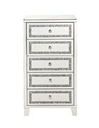 Faux diamonds cabinet w/ five storage drawers by Acme additional picture 5