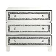 Clean lines and faux diamond inlay brilliant cabinet by Acme additional picture 4