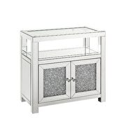 Mirrored & faux diamonds modern glamour accent cabinet by Acme additional picture 2