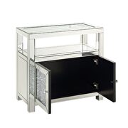 Mirrored & faux diamonds modern glamour accent cabinet by Acme additional picture 3