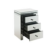 Faux diamond inlays add glam style accent table by Acme additional picture 3